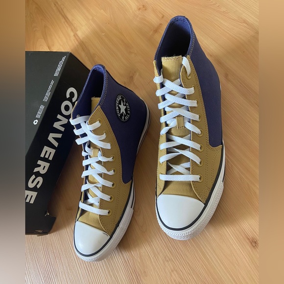 Converse Unisex Chuck Taylor High Casual Sneakers Navy Dune Canvas M 9.5/W11.5 - Picture 5 of 6